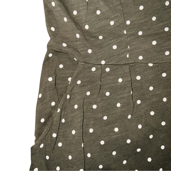 Boden Olive and White Polka Dot Dress size 6P - Picture 3 of 9